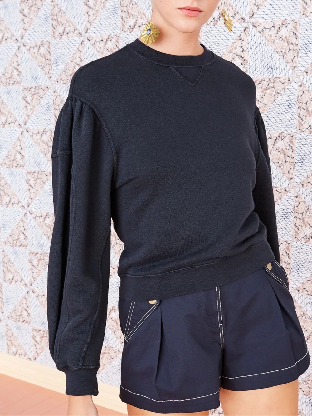 Ulla Johnson Ava Pullover in Onyx - Picture 2 of 6